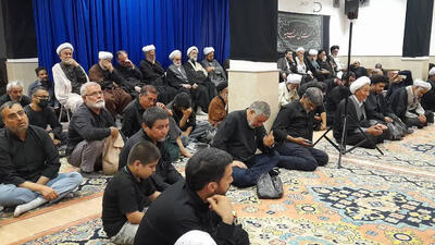  تصاویری از عزاداری شهادت امام رضا (ع) در دفتر حضرت آیت الله جوادی آملی