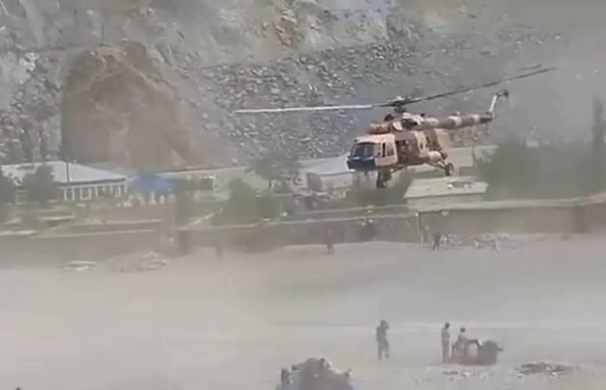  هشت نیروی طالبان در سقوط هلیکوپتر در بدخشان افغانستان جان باختند