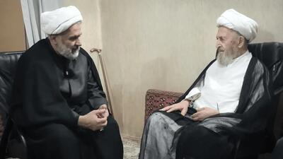  دیدار حسین طائب با آیت‌الله سبحانی