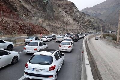 ترافیک سنگین در محور چالوس - تسنیم