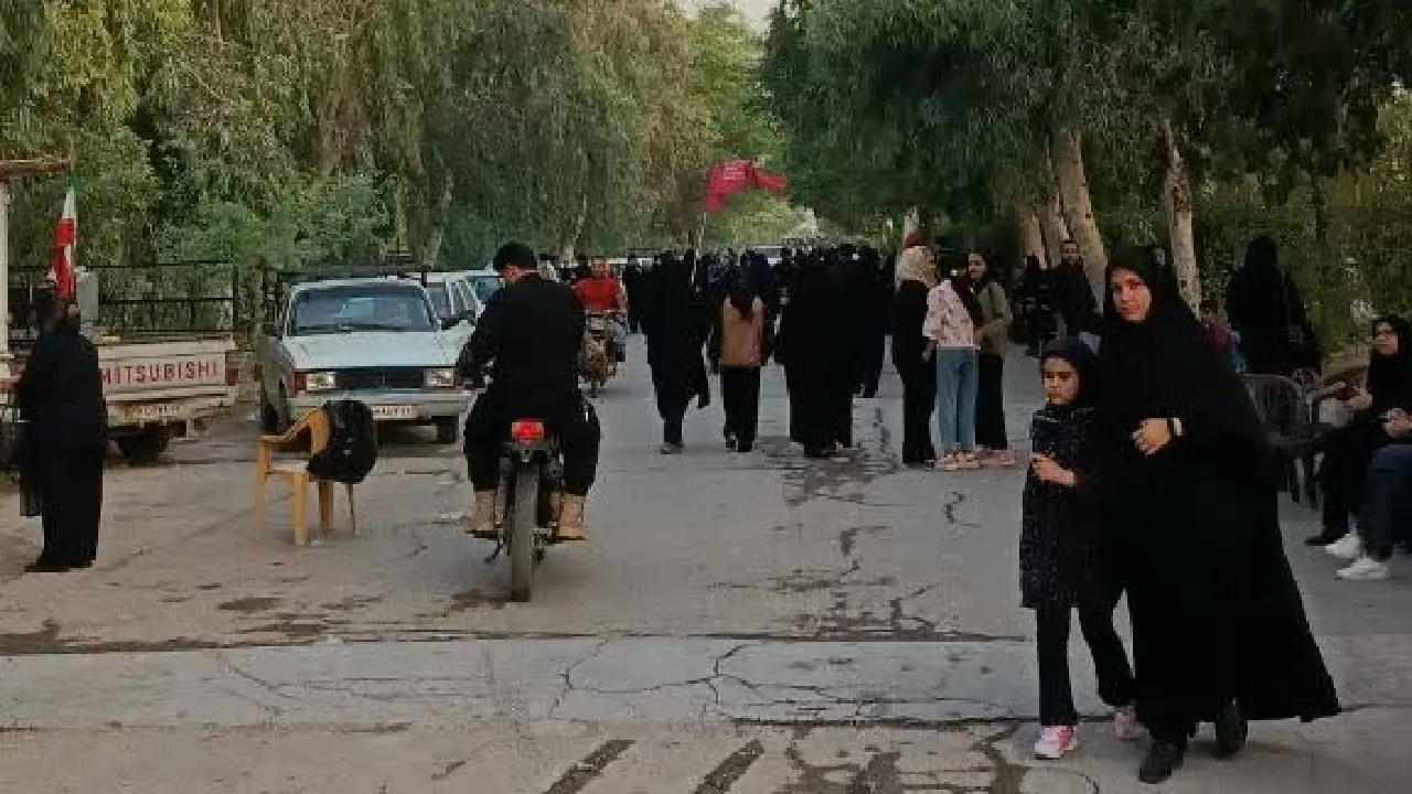  هم‌قدم با عاشقان؛ پیاده‌روی جاماندگان رضوی در قدمگاه بهبهان + فیلم