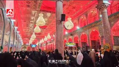 لحظه سبزشدن چراغهای قرمز حرم اباعبدالله بعد از دو ماه عزاداری