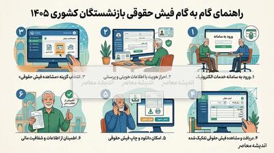 راهنمای گام به گام فیش حقوقی بازنشستگان کشوری ۱۴۰۵