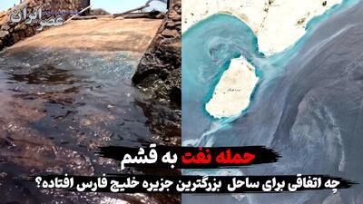 بحران لکههای نفتی در قشم / چطور به ساحل ایران آمدهاند؟ بوی بد و محیط زیست در خطر