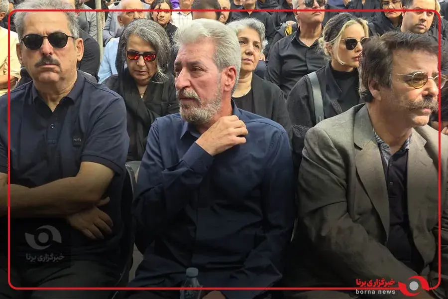 تصاویری از هنرمندان حاضر در مراسم تشییع پیکر ایرج خواجهامیری