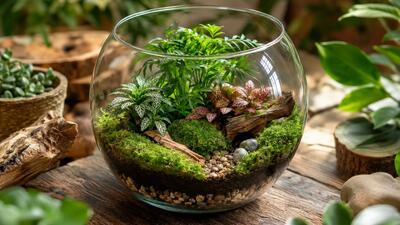  آموزش ساخت تراریوم؛ باغ شیشه ای کوچک و تماشایی در خانه