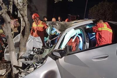  تصادف مرگبار BMW در اتوبان همت / ۲ دختر و یک پسر جوان جان باختند