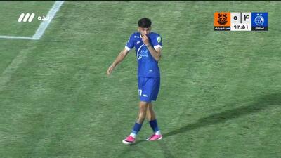 گل چهارم استقلال به مس شهر بابک (اسماعیل قلی زاده)