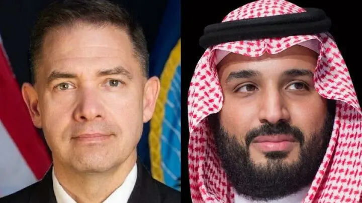 دیدار محمد بن سلمان با فرمانده سنتکام