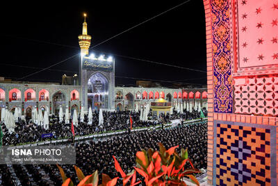  مراسم شام غریبان شهادت امام رضا(ع) در حرم مطهر رضوی