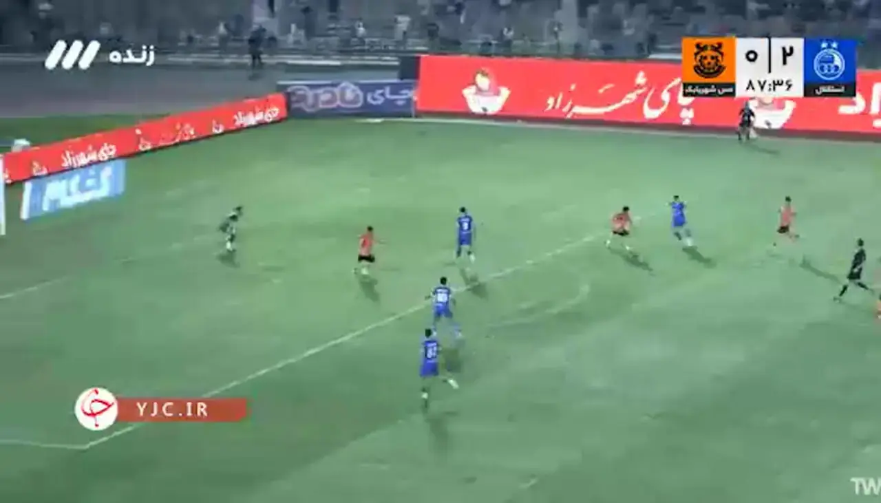 ویدیو: گل سوم استقلال به مس شهربابک توسط اسلامی - پارس فوتبال