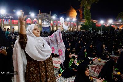  آیین لاله‌گردانی در حرم مطهر شاهچراغ(ع)