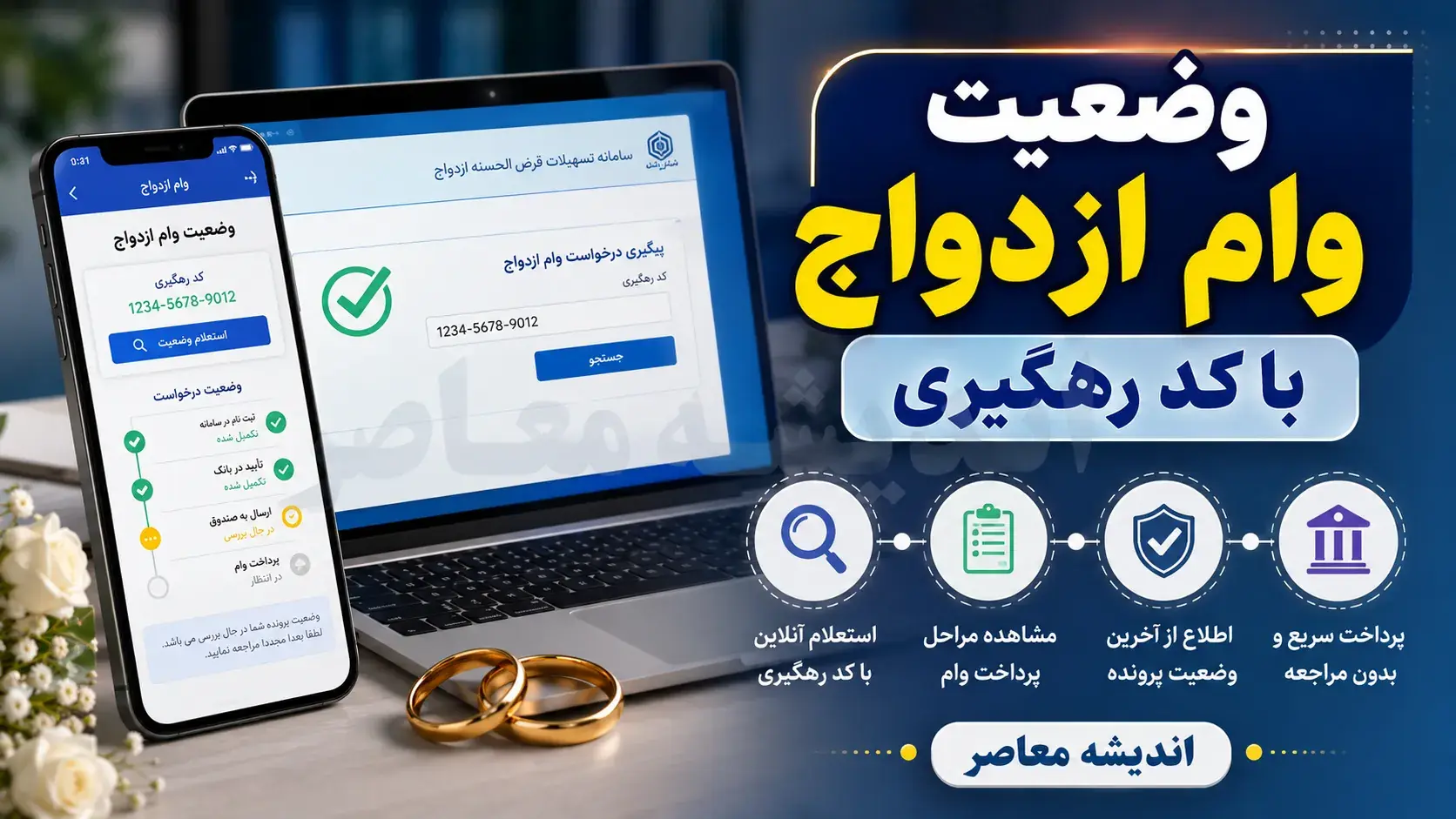 وضعیت وام ازدواج با کد رهگیری ۱۴۰۵