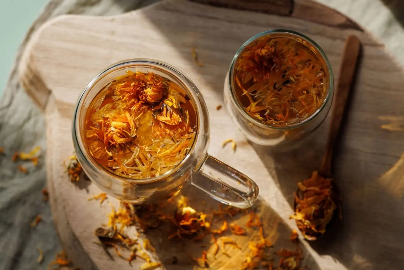 دمنوش گل همیشه بهار (کالاندولا)؛ ۱۲ خاصیت شگفت انگیز + طرز تهیه و موارد منع مصرف