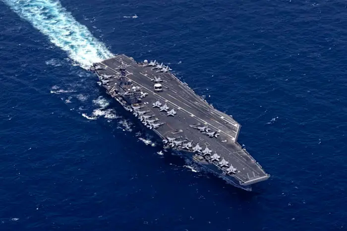 حرکت ناو جنگی آمریکا به سمت خاورمیانه