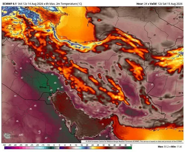  تداوم گرمای شدید؛ احتمال ثبت دمای ۵۰ درجه در چند استان