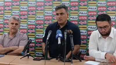 کنفرانس خبری خلیفه اصل سرمربی استقلال خوزستان پس از شکست مقابل آلومینیوم