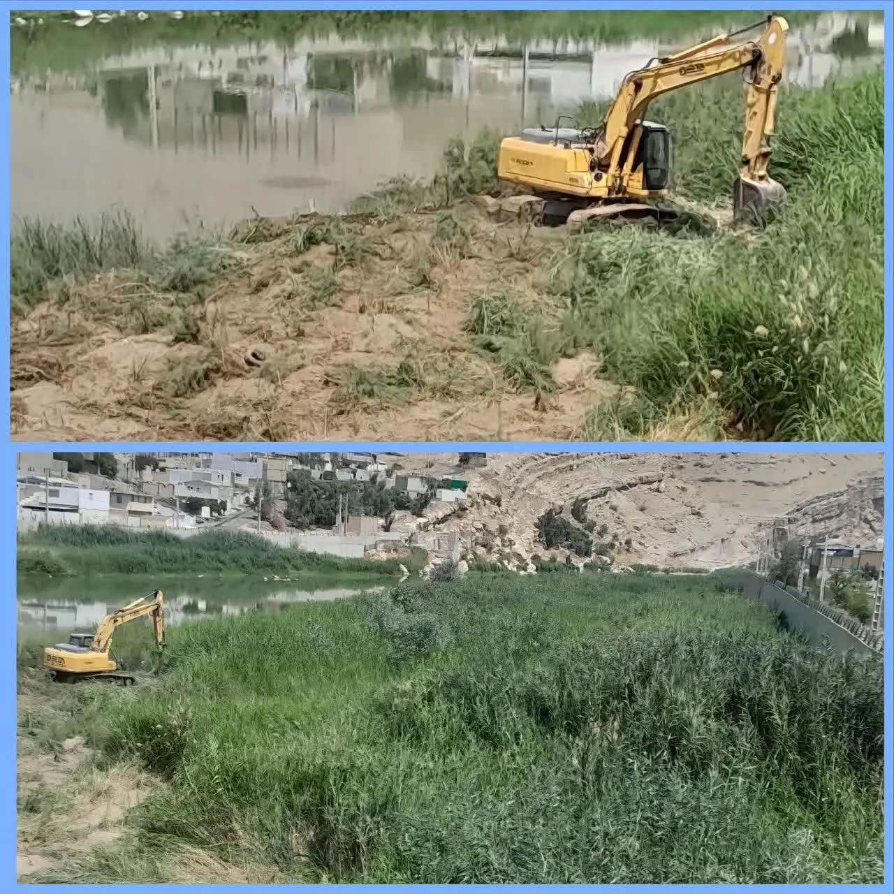 آغاز عملیات لایروبی رودخانه کشکان درمحدوده شهرستان پلدختر