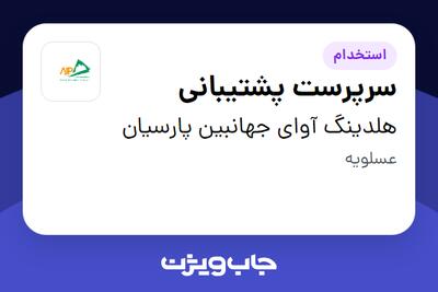  استخدام سرپرست پشتیبانی - آقا در هلدینگ آوای جهانبین پارسیان