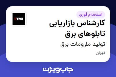  استخدام کارشناس بازاریابی تابلوهای برق در تولید ملزومات برق