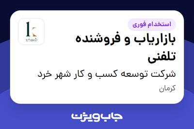 استخدام بازاریاب و فروشنده تلفنی در شرکت توسعه کسب و کار شهر خرد
