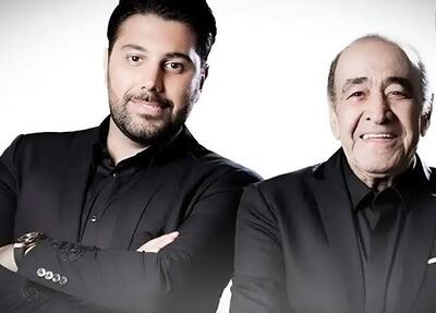  ببینید | آواز و گریه احسان خواجه‌امیری در مراسم پدرش با حضور افتخاری