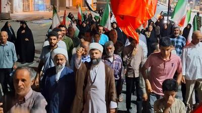 تداوم حضور باشکوه و حماسی آبدان در میدان اقتدار و مقاومت + عکس و فیلم