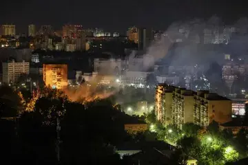 حمله گسترده کی یف علیه مسکو با ۶۰۰ پهپاد