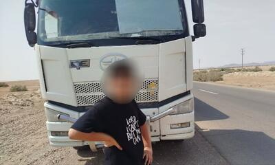 توقیف یک کشنده با راننده ۱۵ ساله!
