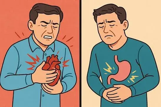 تفاوتهای حمله قلبی و رفلاکس معده