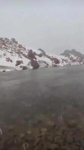 جلوه زمستانی سبلان در دل مردادماه