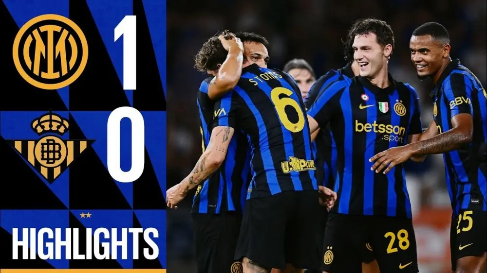 خلاصه بازی اینتر 1-0 رئال بتیس