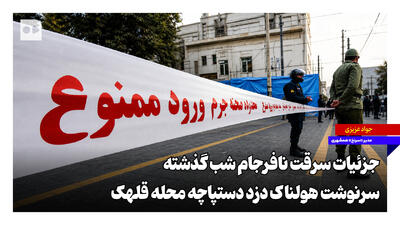 جزئیات سرقت نافرجام محله قلهک؛ سرنوشت هولناک دزد دستپاچه