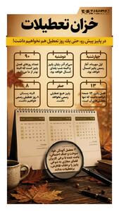 خزان تعطیلات | اینفوگرافیک
