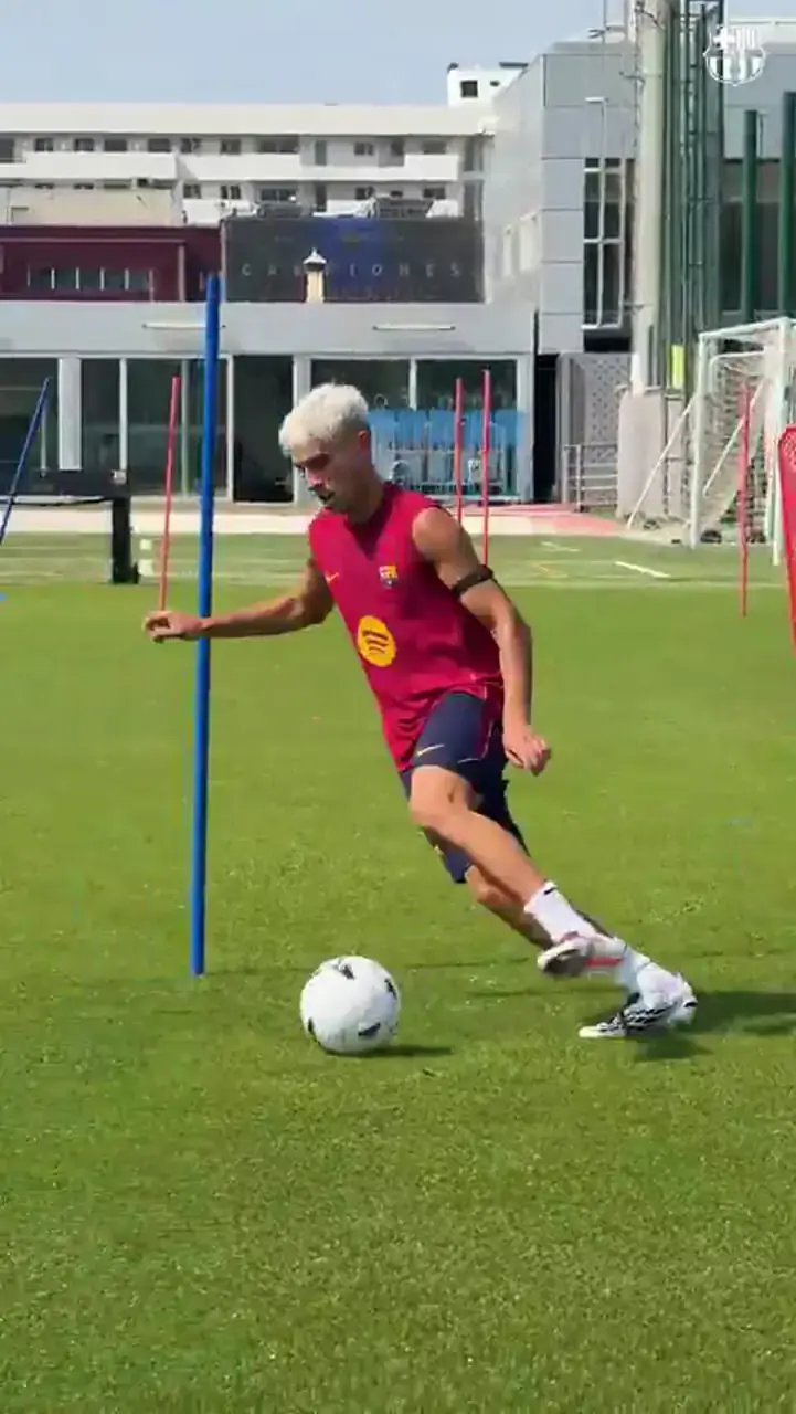 ویدئو: نمایش خیرهکننده ستاره بارسا در تمرینات