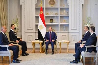  رئیس‌جمهور مصر و داماد ترامپ درباره آتش‌بس در غزه گفت‌و‌گو کردند