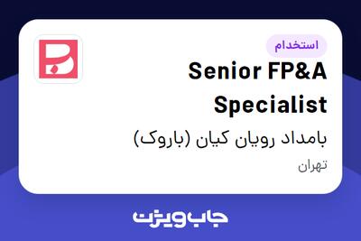 استخدام Senior FP A Specialist در بامداد رویان کیان (باروک)