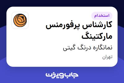  استخدام کارشناس پرفورمنس مارکتینگ در نمانگاره درنگ گیتی