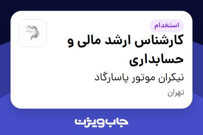  استخدام کارشناس ارشد مالی و حسابداری در نیکران موتور پاسارگاد
