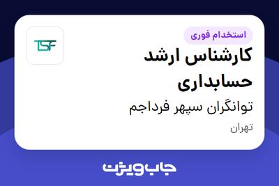 استخدام کارشناس ارشد حسابداری در توانگران سپهر فرداجم