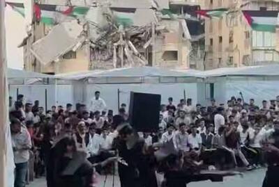 فیلم/ جشن فارغ التحصیلی دانشجویان غزه میان ویرانهها