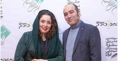 حضور ژاله صامتی و همسرش درکنارهم مقابل عکاسان پساز مدتها/ویدیو