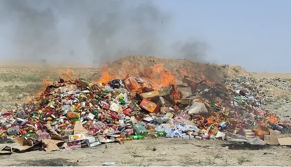 جمعآوری و معدومسازی ۸۵۰ کیلوگرم مواد غذایی تاریخگذشته در قشم