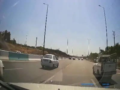  ویدئویی از سرعت مرگبار  پژو پارس در اتوبان بابایی تهران