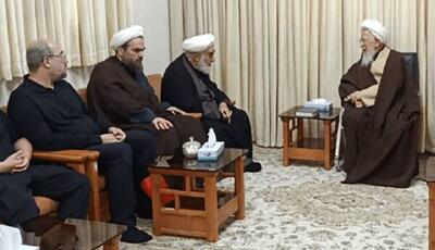 دیدار رئیس دفتر رهبر شهید با آیتالله جوادی آملی