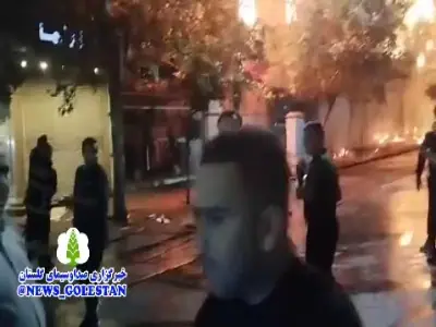 آتشسوزی گسترده در چند مغازه در گرگان