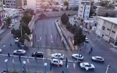 در لرستان یک رودخانه را آسفالت کردند!