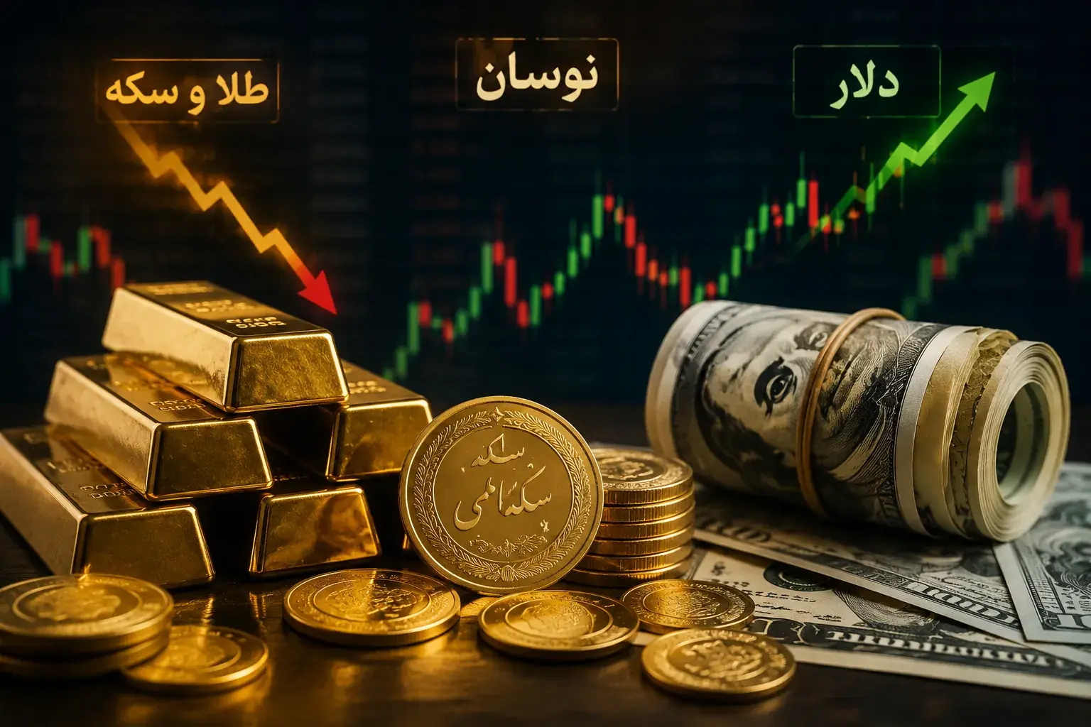  پیش‌بینی نرخ دلار ، سکه و طلا دوشنبه ۲۶ مرداد / دلار ، طلا و سکه در آستانه یک دوشنبه پرنوسان