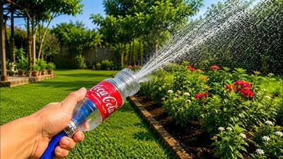 نحوه ساخت آبپاش پرفشار باغبانی با بطری پلاستیکی