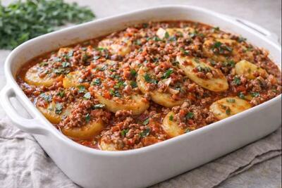 طرز تهیه اوتورتما؛ غذای ترکیهای با ترکیب وسوسهانگیز سیبزمینی، گوشت و پنیر